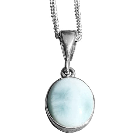 Larimar Silver Pendant with chain