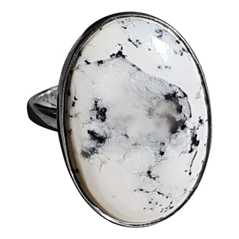 Merlinite Dendritic Pattern Ring