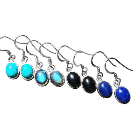 Ovoid Cabochon Earrings