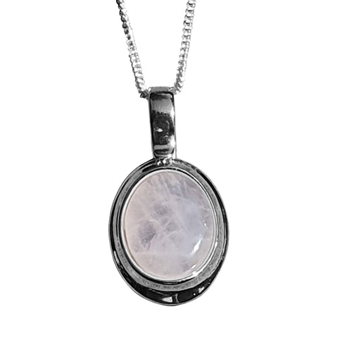 Classic Rose Quartz Pendant and chain