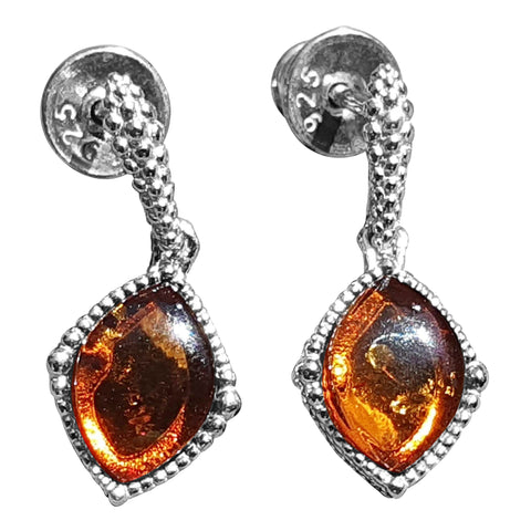 Mottled Amber Earrings