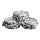 Waimaka Peridot Silver Spinning Ring