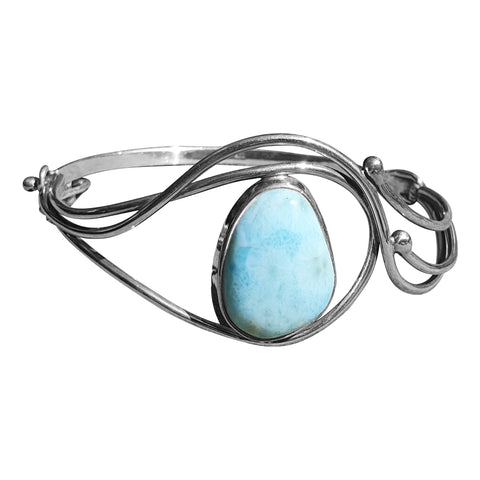 Larimar Art Nouveau Bangle