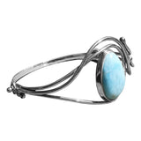 Larimar Art Nouveau Bangle