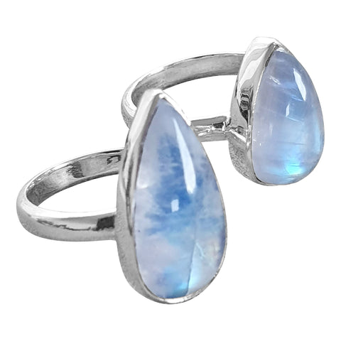 Icy Blue Moonstone Rings