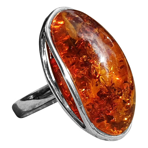 Cognac Amber Ring