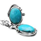 Foliage Turquoise Pendant and Ring
