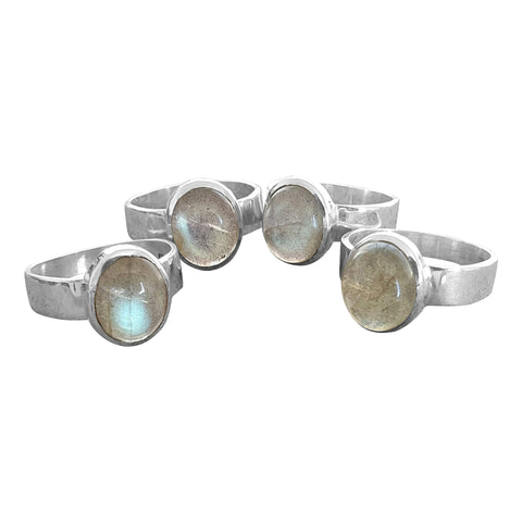 Delicate Labradorite rings