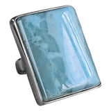 Impressive Square Larimar Ring