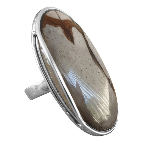 Silver Owyhee  Picture Jasper Ring