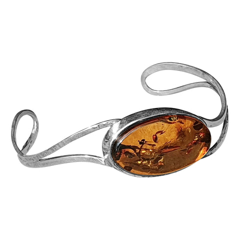 Hammered Amber Bangle