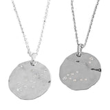Zodiac Constellation Necklace in Silver, Rose Gold Plated