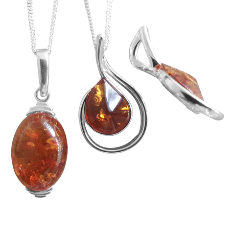 Cognac Amber Pendants