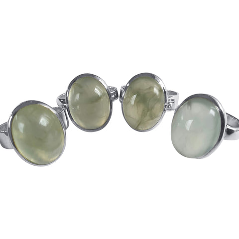 Prehnite Cabochon Rings