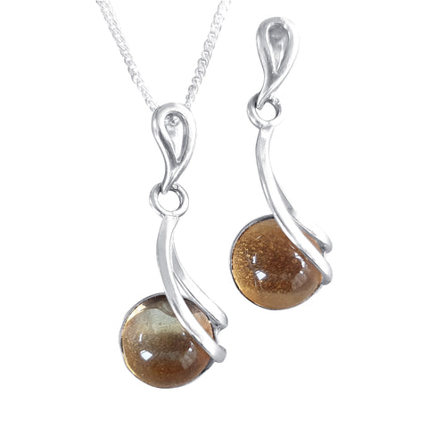 Citrine Swirl Pendants