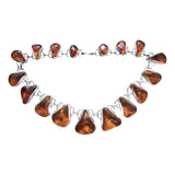 Sweet Seventeen Amber Silver Necklace