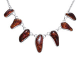Kahawia Amber Silver Necklace