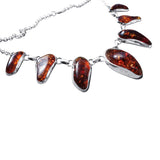 Kahawia Amber Silver Necklace