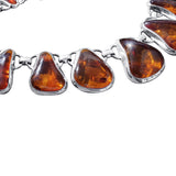 Sweet Seventeen Amber Silver Necklace