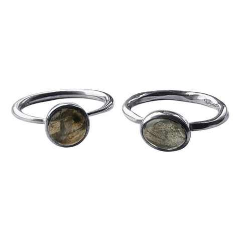 Labradorite Stacking Rings