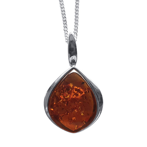 Deep Cognac Amber Pendant