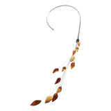 Exotic Cascade Amber  Silver Necklace