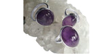 Vivid Amethyst Silver Oval  Ring