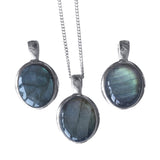 Labradorite Silver Glint Pendant