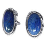 Lapis Lazuli Silver Leaf Ring