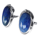 Lapis Lazuli Silver Leaf Ring