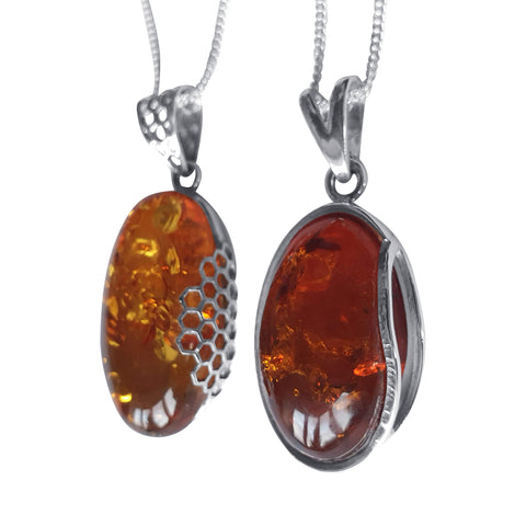 Alluring Cognac Amber Pendants