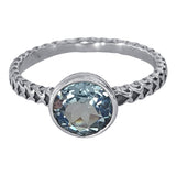 Kyklos Blue Topaz Silver Ring