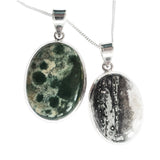 Neptune Ocean Jasper Silver Pendant and chain