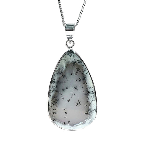 Merlinite Starburst Silver Pendant