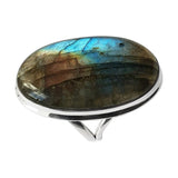 Aurora Labradorite Silver Ring