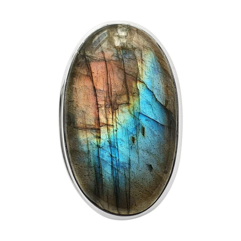 Aurora Labradorite Silver Ring