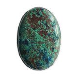 Mottled Azurmalachite Silver Ring