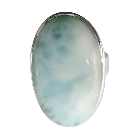 Carribean Blue Larimar Silver Ring