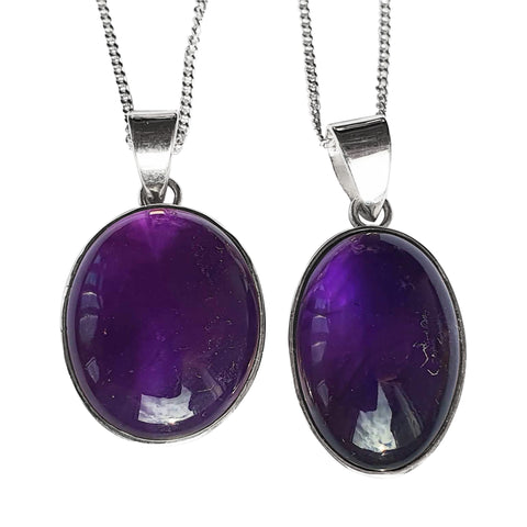 Regal Amethyst Silver Pendants
