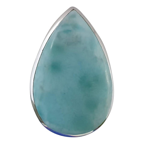 Larimar Teardrop Silver Ring