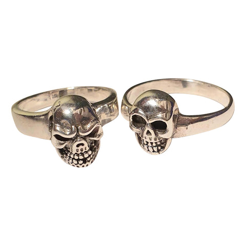 Frowning Skull Silver Rings