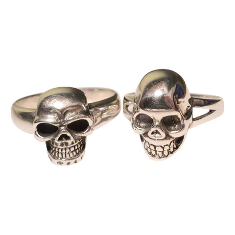 Grinning Skull Silver Rings