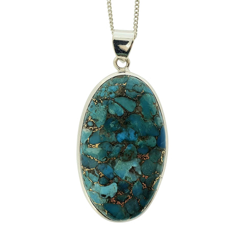 Colorado Copper Turquoise Pendant and Chain