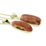 Chroma Rhodocrosite Silver Pendants with Chain