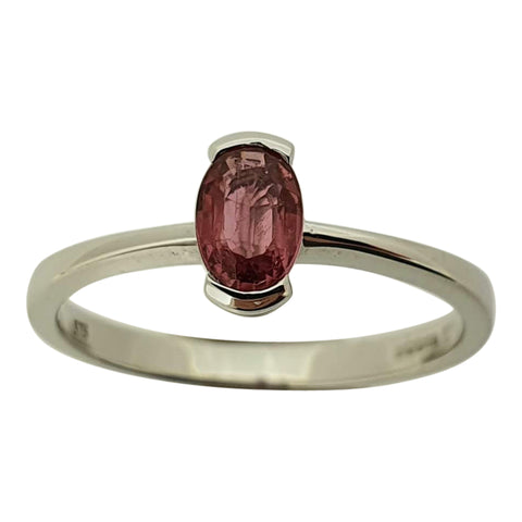 Tourmaline 9ct White Gold Oval Ring