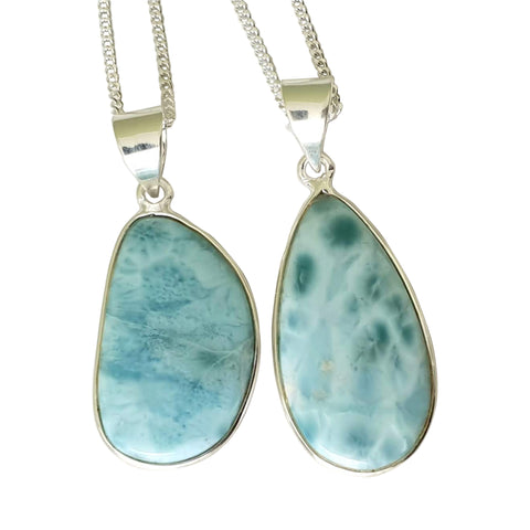 Mare Larimar Silver Pendants and Chain