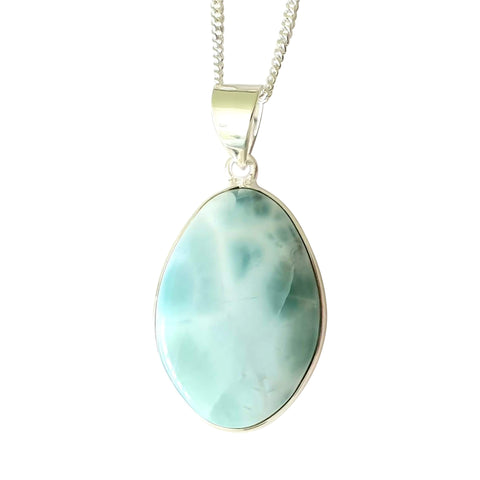 Dominika Larimar Silver Pendant and Chain