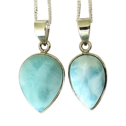 Larissa Larimar Silver Pendant and Chain