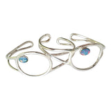 Opal Silver Satellite Bangle