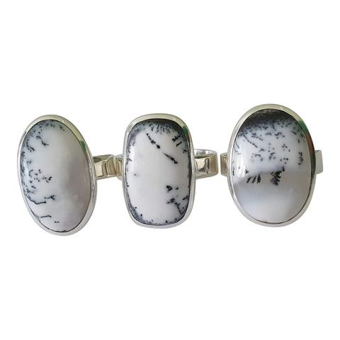 Magia Merlinite Silver Rings